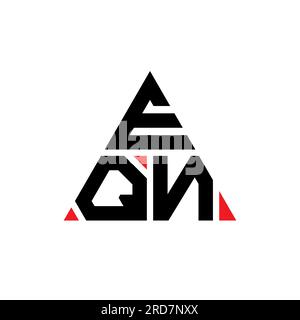 Logo de lettre triangle EQN avec forme de triangle. Monogramme de logo de triangle D'EQN. Modèle de logo vecteur triangle EQN avec la couleur rouge. EQN triangul Illustration de Vecteur