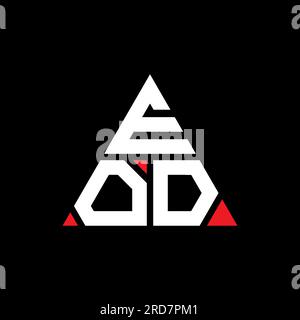 Logo de lettre triangle EOD avec forme de triangle. Monogramme de conception de logo de triangle d'EOD. Modèle de logo vecteur triangle EOD avec couleur rouge. EOD triangul Illustration de Vecteur