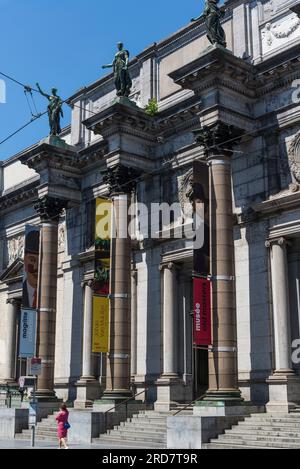 Entrée principale des Musées royaux des Beaux-Arts de Belgique, Bruxelles, Belgique Banque D'Images