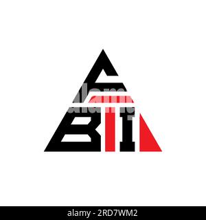 Logo de lettre triangle FBI avec forme de triangle. Monogramme de logo triangle FBI. Modèle de logo vecteur triangle FBI avec la couleur rouge. Triangul du FBI Illustration de Vecteur