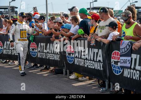 Hampton, Géorgie, États-Unis. 9 juillet 2023. Pilote de la coupe NASCAR, Ryan Preece (41) course pour la position pour le Quaker State 400 disponible au Walmart à Atlanta Motor Speedway à Hampton GA. (Image de crédit : © Walter G. Arce Sr./ZUMA Press Wire) USAGE ÉDITORIAL SEULEMENT! Non destiné à UN USAGE commercial ! Banque D'Images