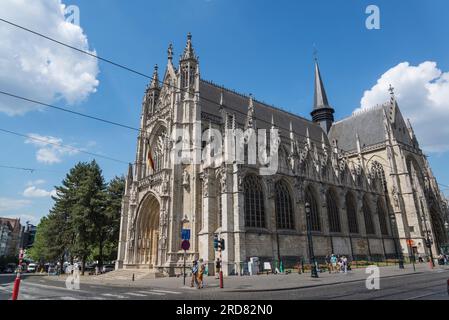 Église notre-Dame des victoires au Sablon, église catholique romaine construite en style gothique au 15e siècle, Bruxelles, Belgique, Bruxelles, Belgique Banque D'Images