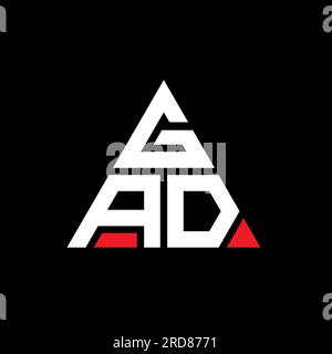 Logo de lettre triangle GAD avec forme de triangle. Monogramme de logo de triangle de GAD. Modèle de logo vectoriel triangle GAD avec la couleur rouge. GAD triangul Illustration de Vecteur