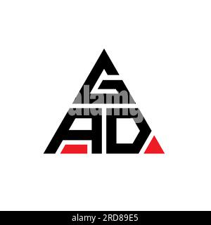 Logo de lettre triangle GAD avec forme de triangle. Monogramme de logo de triangle de GAD. Modèle de logo vectoriel triangle GAD avec la couleur rouge. GAD triangul Illustration de Vecteur