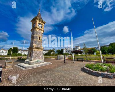 Tour de l'horloge Exmouth dans le Devon Banque D'Images