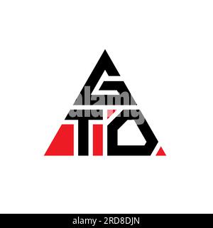 Logo lettre triangle GTO avec forme de triangle. Monogramme de logo triangle GTO. Modèle de logo vecteur triangle GTO avec couleur rouge. GTO triangul Illustration de Vecteur