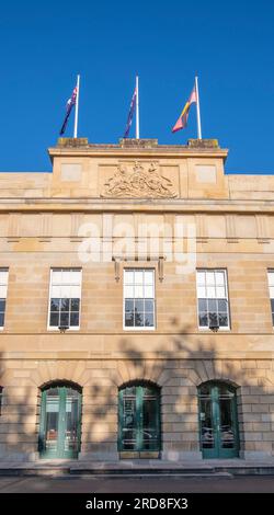 Entrée Parlement Hobart Tasmanie Australie Banque D'Images