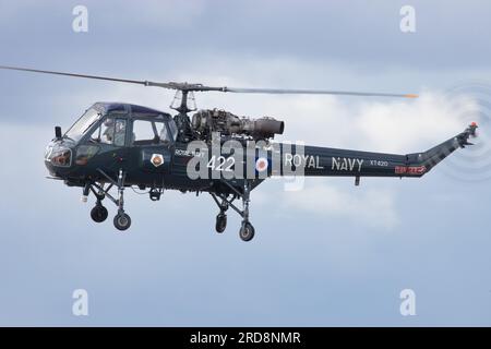 Westland Wasp arrivée au Royal International Air Tattoo 2023. Banque D'Images