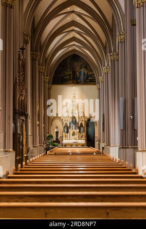 Trois-Rivière, Canada - juillet 15 2023 : intérieur de la Cathédrale de l'Assomption de trois-Rivières Banque D'Images