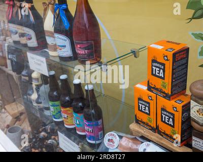 Produits alimentaires de Cornouailles, vitrine, Falmouth, Cornouailles, Angleterre, ROYAUME-UNI, GB. Banque D'Images