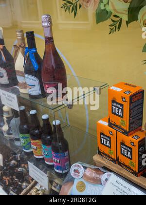 Produits alimentaires de Cornouailles, vitrine, Falmouth, Cornouailles, Angleterre, ROYAUME-UNI, GB. Banque D'Images