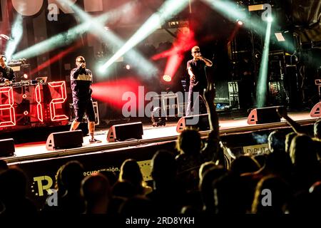 Pirineos sur se inunda de rap con Rapsusklei y Los Chicos del Maiz. Banque D'Images
