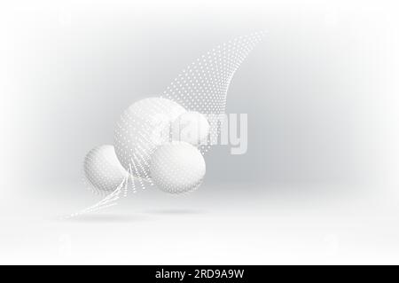 Fond abstrait de boule blanche de vecteur. Illustration de Vecteur
