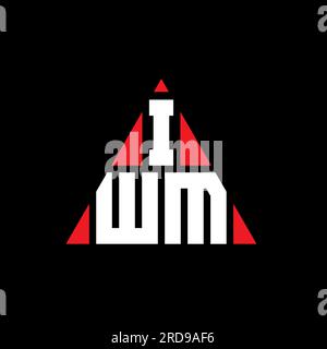Design de logo de lettre triangle IWM avec forme de triangle. Monogramme de conception de logo triangle IWM. Modèle de logo vecteur triangle IWM avec couleur rouge. IWM triangul Illustration de Vecteur