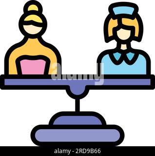 Vecteur de contour d'icône d'homophobie. Discrimination sociale. Les normes sociales colorient à plat Illustration de Vecteur