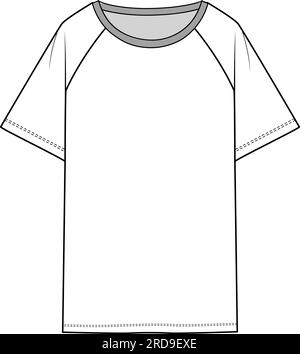 Top raglan décontracté pour femme Sketch Design Vector Illustration de Vecteur