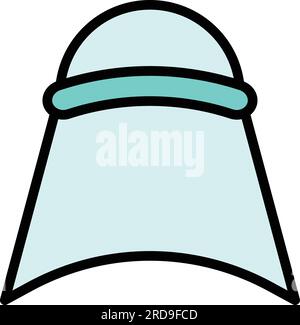 Vecteur de contour d'icône de casque oriental. Chapeau indien. Roi turban couleur plat Illustration de Vecteur