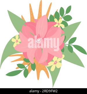 Été image bouquet de fleurs tropicales Vector EPS10 Illustration de Vecteur