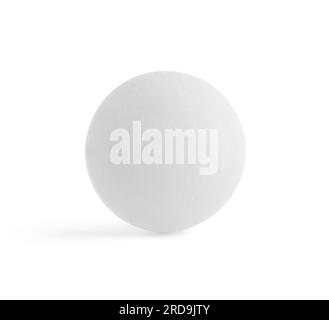 Une pilule ronde sur fond blanc. Traitement médical Banque D'Images