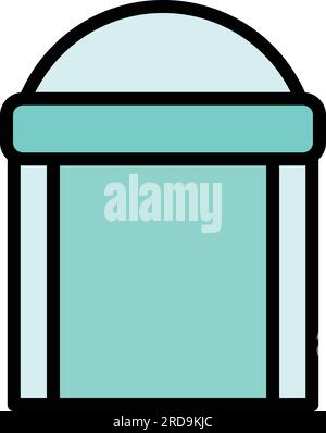 Vecteur de contour d'icône de harnais turban. Pagdi indien. Couleur de la culture arabe plat Illustration de Vecteur