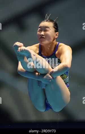 Fukuoka, Japon. 20 juillet 2023. Sayaka Mikami (JPN) plongée : Championnats du monde aquatiques Fukuoka 2023 Printemps féminin de 3m Tour préliminaire à la piscine préfectorale de Fukuoka à Fukuoka, Japon . Crédit : YUTAKA/AFLO SPORT/Alamy Live News Banque D'Images