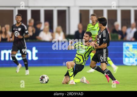 Washington, États-Unis. 19 juillet 2023. Jorginho d'Arsenal lors du match des étoiles de la MLS entre Arsenal FC et les All-Stars de la MLS à Audi Field le 19 juillet 2023 à Washington, DC. Crédit : Brazil photo Press/Alamy Live News Banque D'Images