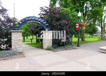 Palmer Park à Port Perry, Ontario, Canada, est nommé d'après le canadien Daniel David Palmer, fondateur de la chiropratique. Il vivait sur Mary Street, Port Perry Banque D'Images