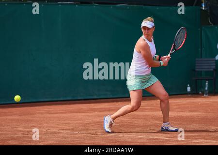 Budapest, Hongrie centrale, Hongrie. 19 juillet 2023. ALENA FOMINA-KLOTZ en action pendant le GRAND PRIX DE HONGRIE - Budapest - Womens tennis, WTA250 (crédit image : © Mathias Schulz/ZUMA Press Wire) À USAGE ÉDITORIAL UNIQUEMENT! Non destiné à UN USAGE commercial ! Banque D'Images
