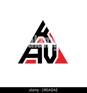 Design de logo de lettre triangle KAV avec forme de triangle. Monogramme de logo triangle KAV. Modèle de logo vecteur triangle KAV avec couleur rouge. KAV triangul Illustration de Vecteur