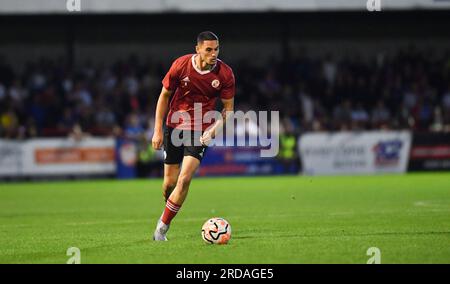 Klaidi Lolos de Crawley Town lors du match amical pré-saison entre Crawley Town et Crystal Palace au Broadfield Stadium , Crawley , Royaume-Uni - 19 juillet 2023 photo Simon Dack / Telephoto Images Banque D'Images