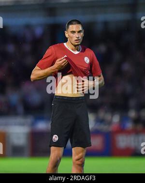 Klaidi Lolos de Crawley Town lors du match amical pré-saison entre Crawley Town et Crystal Palace au Broadfield Stadium , Crawley , Royaume-Uni - 19 juillet 2023 photo Simon Dack / Telephoto Images Banque D'Images