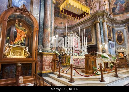 St Paul Shipwreck Church Valletta Malta Banque D'Images