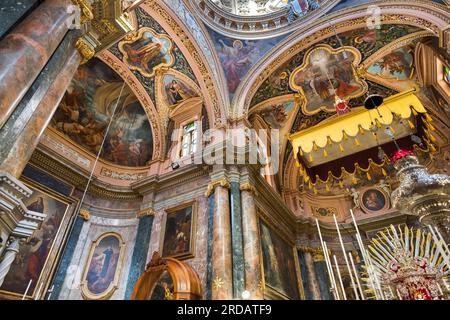 St Paul Shipwreck Church Valletta Malta Banque D'Images