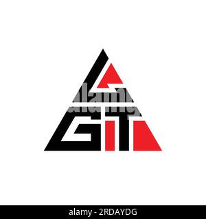 Logo en forme de triangle LGT. Monogramme de logo triangle LGT. Modèle de logo vecteur triangle LGT avec couleur rouge. Triangul LGT Illustration de Vecteur