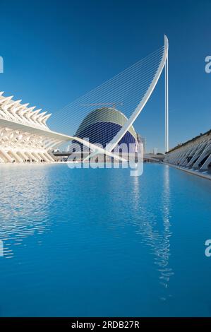 Pont Assut de l'Or, Agora, Ciutat de les Arts i les Ciències, Valence, Espagne, Europe Banque D'Images