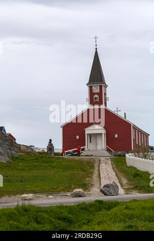 Église de notre Sauveur, cathédrale de Nuuk, à Nuuk, Groenland en juillet Banque D'Images