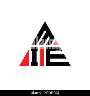 Logo de lettre triangle MIE avec forme de triangle. Monogramme de logo de triangle MIE. Modèle de logo vecteur triangle MIE avec couleur rouge. MIE triangul Illustration de Vecteur