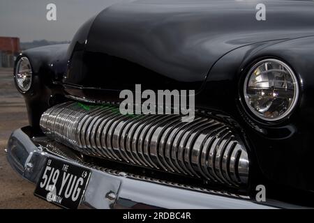 1949 Mercury « traîneau de tête », voiture personnalisée à conducteur bas classique Banque D'Images