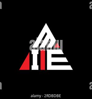 Logo de lettre triangle MIE avec forme de triangle. Monogramme de logo de triangle MIE. Modèle de logo vecteur triangle MIE avec couleur rouge. MIE triangul Illustration de Vecteur