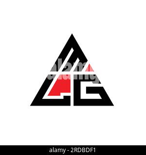 Logo de lettre triangle MLG avec forme de triangle. Monogramme de logo triangle MLG. Modèle de logo vecteur triangle MLG avec couleur rouge. MLG triangul Illustration de Vecteur