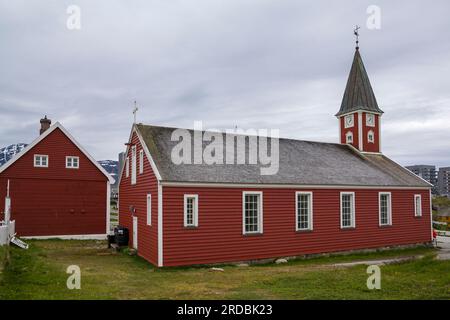 Église de notre Sauveur, cathédrale de Nuuk, à Nuuk, Groenland en juillet Banque D'Images