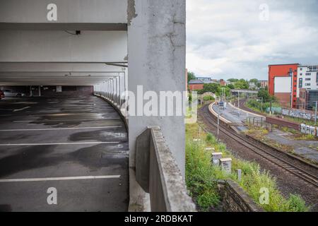 Manors Concrete parking Newcastle centre-ville Banque D'Images