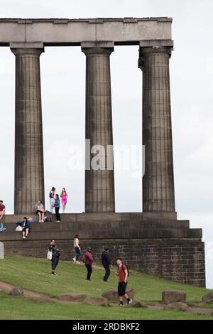 Monument national d'Édimbourg sur Calton Hill Banque D'Images