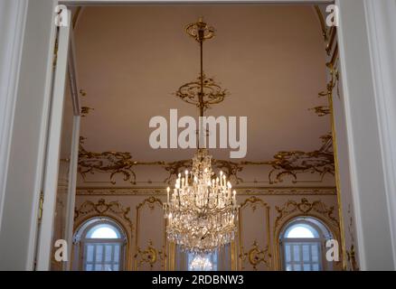 Le bel intérieur du palais Festetics Keszethely , Hongrie Banque D'Images