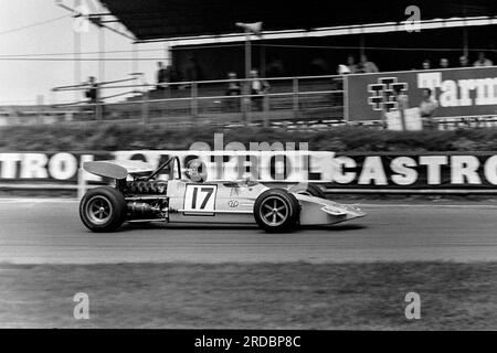 James Hunt fait ses débuts en Formule 2 au Rothmans International Trophy en 1971 à Brands Hatch. Banque D'Images