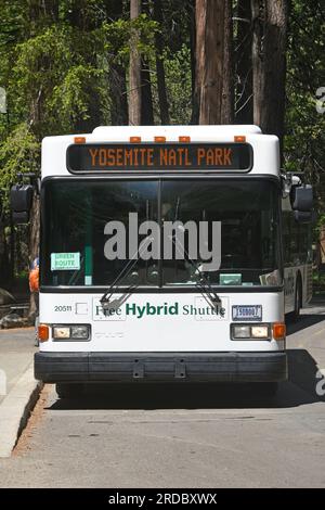 Navette dans le parc national de Yosemite, Californie, États-Unis Banque D'Images