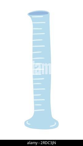 bécher en verre dessiné à la main Illustration de Vecteur