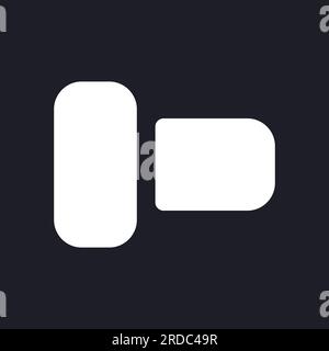 Désactivez l'icône de l'interface utilisateur du glyphe en mode sombre Illustration de Vecteur