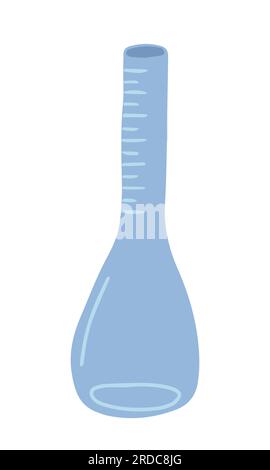 bécher en verre dessiné à la main Illustration de Vecteur