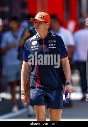 Mogyorod, Hongrie. 20 juillet 2023. VERSTAPPEN Max (ned), Red Bull Racing RB19, portrait lors du Grand Prix de Hongrie de Formule 1 Qatar Airways 2023, 11e manche du Championnat du monde de Formule 1 2023 du 21 au 23 juillet 2023 sur le Hungaroring, à Mogyorod, Hongrie - photo DPPI crédit : DPPI Media/Alamy Live News Banque D'Images